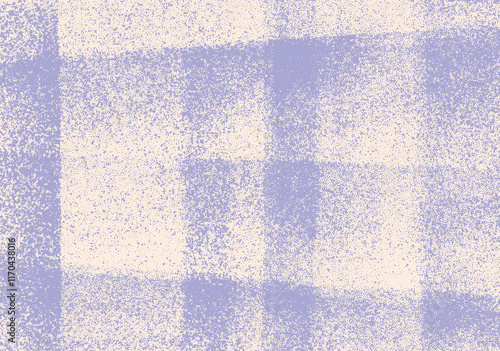 Grunge grainy violet background with faded grit noise texture. Hand drawn overlay vector texture with dots, speckles, specks, flecks and particles. Folded paper effect. Stippling, dot work drawing.