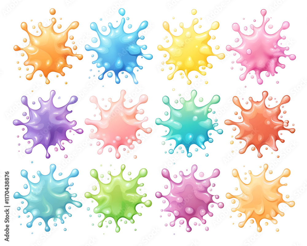 Fototapeta premium splash clipart in same style clip art collection 