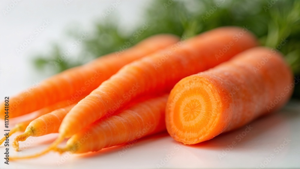 A bunch of carrots on an orange background A bunch of carrots on an orange background