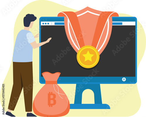 NFT Art Certificate : Vector Illustration
