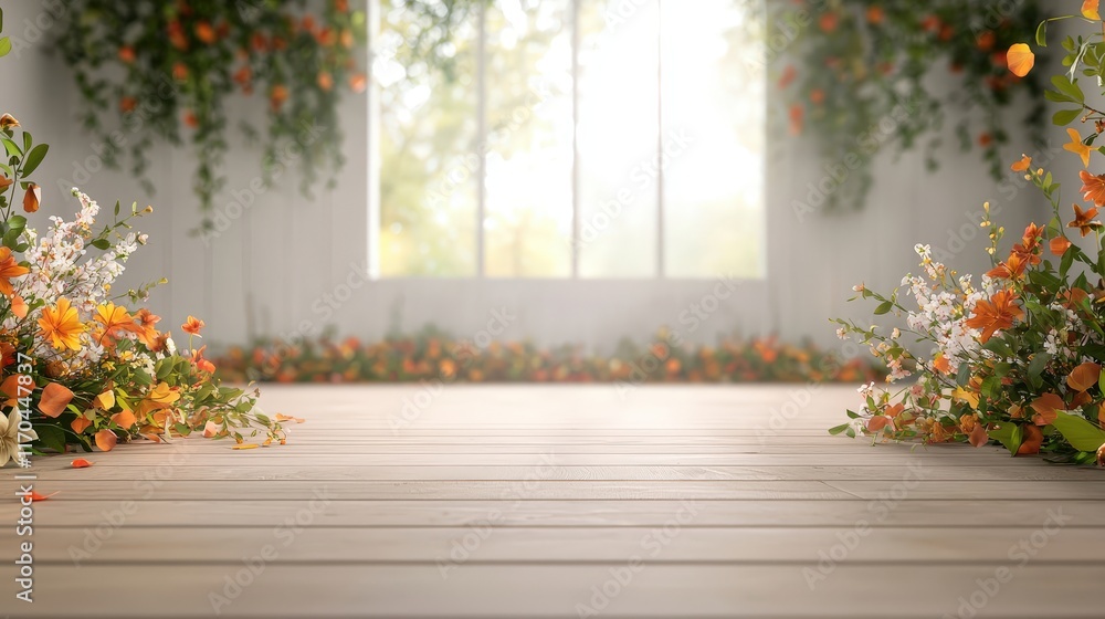 Obraz premium Bright Floral Decor in Serene Indoor Space