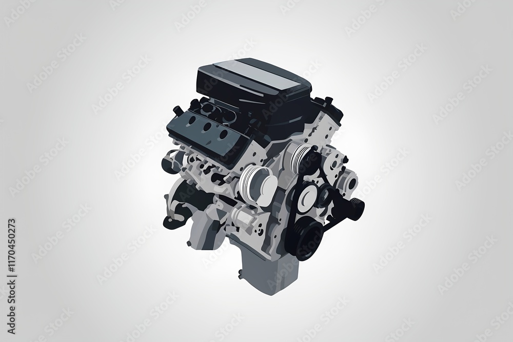 Naklejka premium car engine