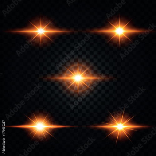 Set of bright flashes