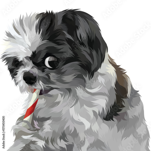 white miniature schnauzer puppy