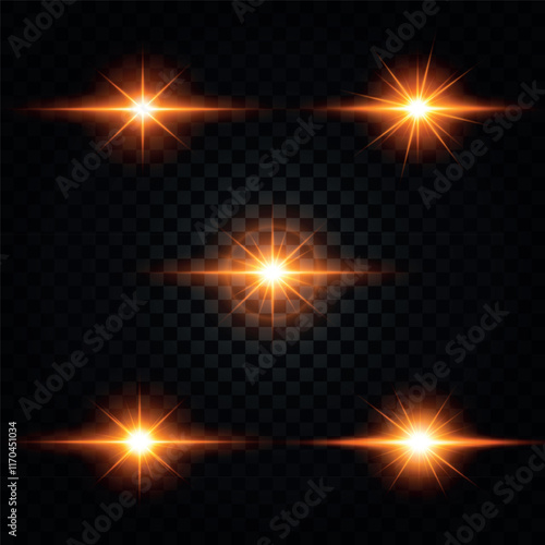 Set of bright flashes