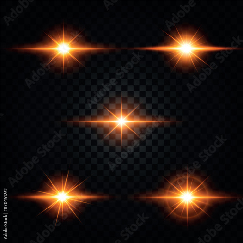 Set of bright flashes