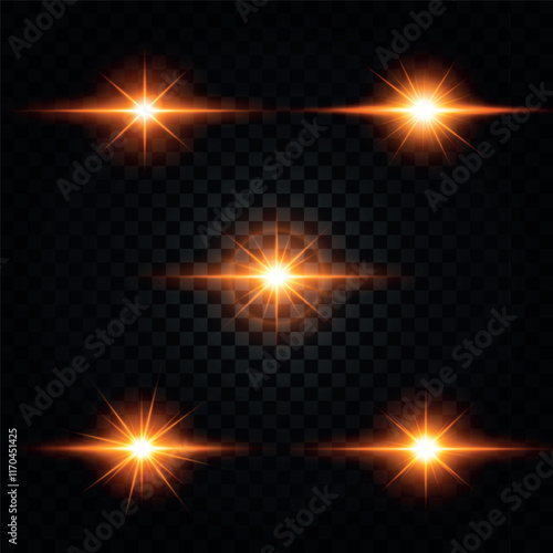 Set of bright flashes