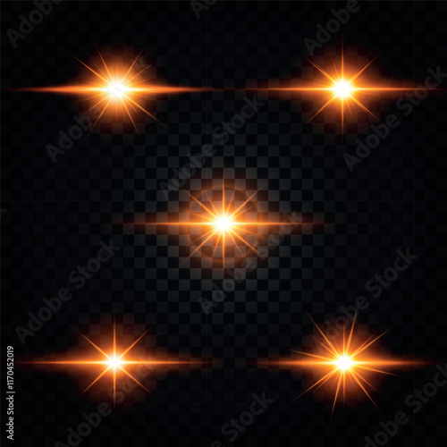 Set of bright flashes