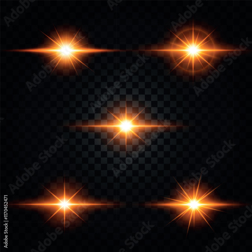 Set of bright flashes