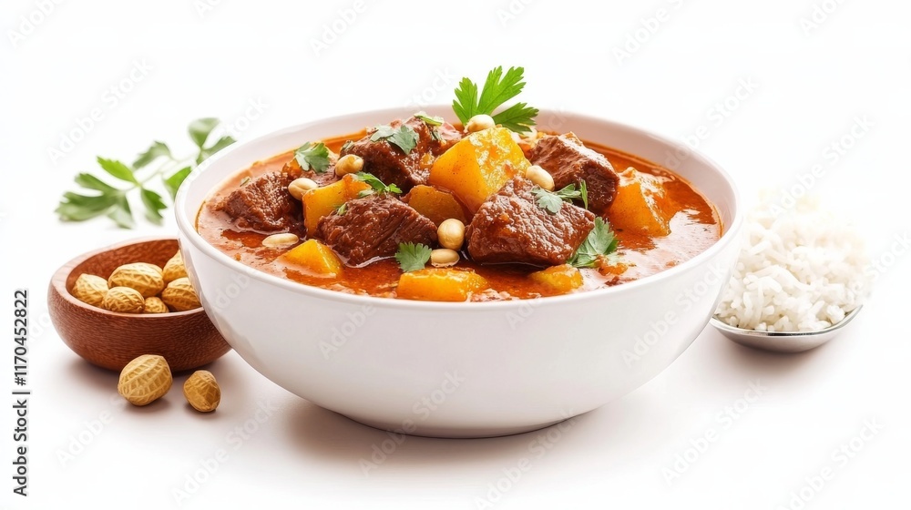 Delicious Beef Peanut Stew with Rice Delicious Beef Peanut Stew with Rice