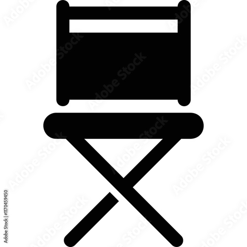 Simple vector icon director's chair