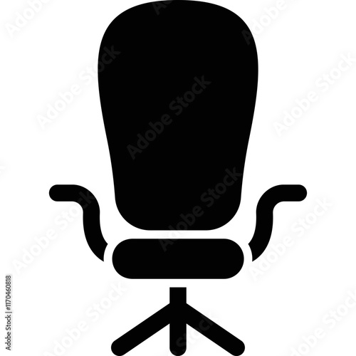 Simple vector icon computer chair