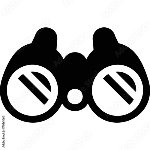 Binoculars simple vector icon