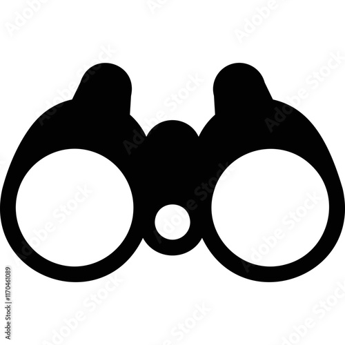 Binoculars simple vector icon
