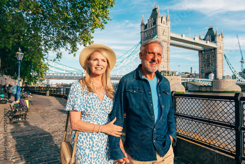 Photography Happy senior couple spending time together in London city