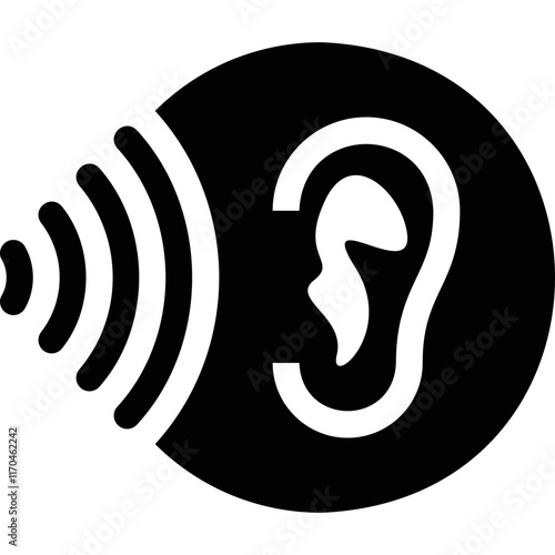 ear simple vector icon
