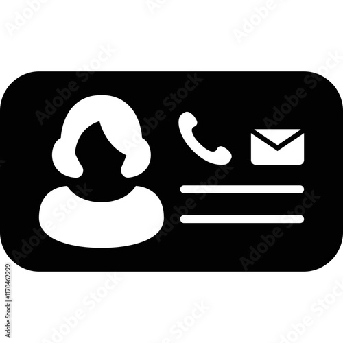 business card simple vector icon
