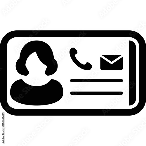 business card simple vector icon