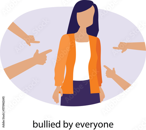 bullied by everyone Vector Illustration