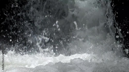 Wallpaper Mural Close up of fast flowing waterfall in the mountains.Concept of ecology and sustainable green environment.Part of tropical rainforest.Real time raaw video no edit.footage 4K,60Fps Torontodigital.ca