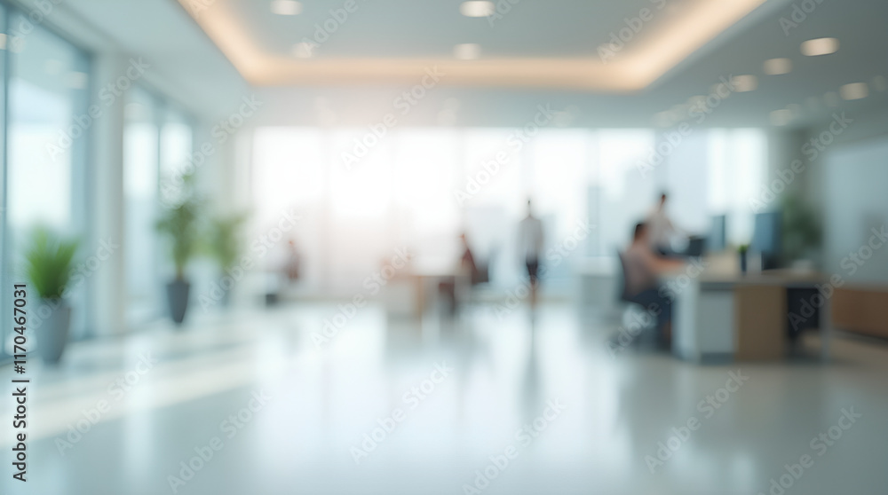 Modern business office without people with blurred bokeh background
Modern business office without people with blurred bokeh background