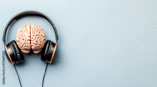 Exploring cognitive enhancement brain and headphones in a minimalistic setting