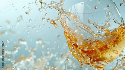 Wine splashing from glass.