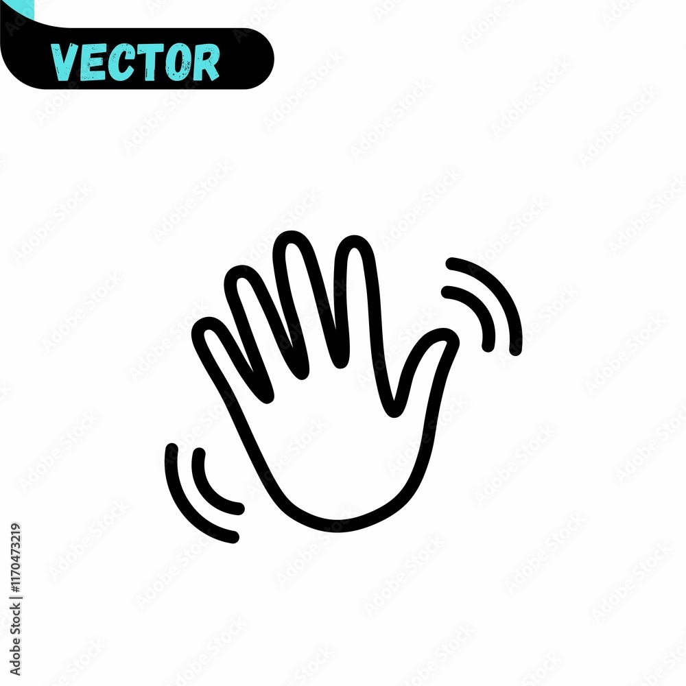 Obraz premium wave icon single