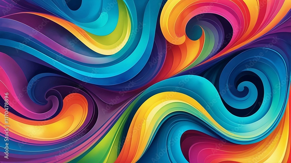 Colorful Abstract Background with Gradient Shapes and Dynamic Patterns Colorful Abstract Background with Gradient Shapes and Dynamic Patterns