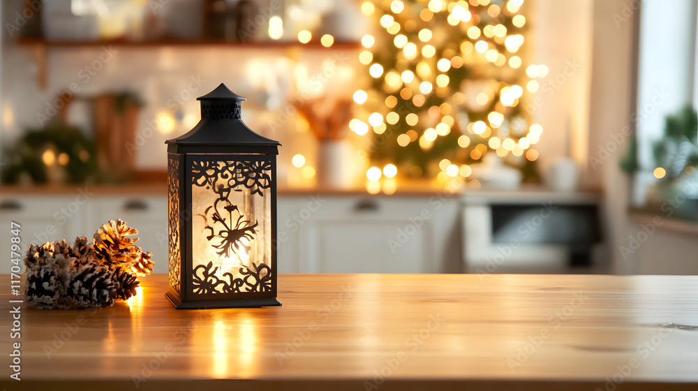 Realistic warm and comfortable home with camping light for decoration, living room, kitchen Realistic warm and comfortable home with camping light for decoration, living room, kitchen