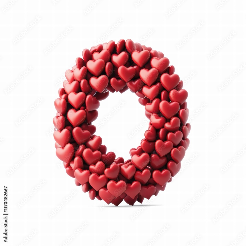 Heart Shaped Letters for Valentine's Celebration, Valentine's Day Word Design. Generative AI Heart Shaped Letters for Valentine's Celebration, Valentine's Day Word Design. Generative AI