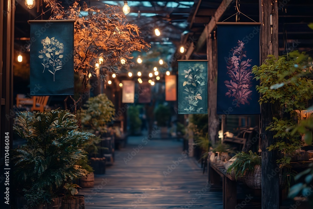 Fototapeta premium banner mockup open-air market