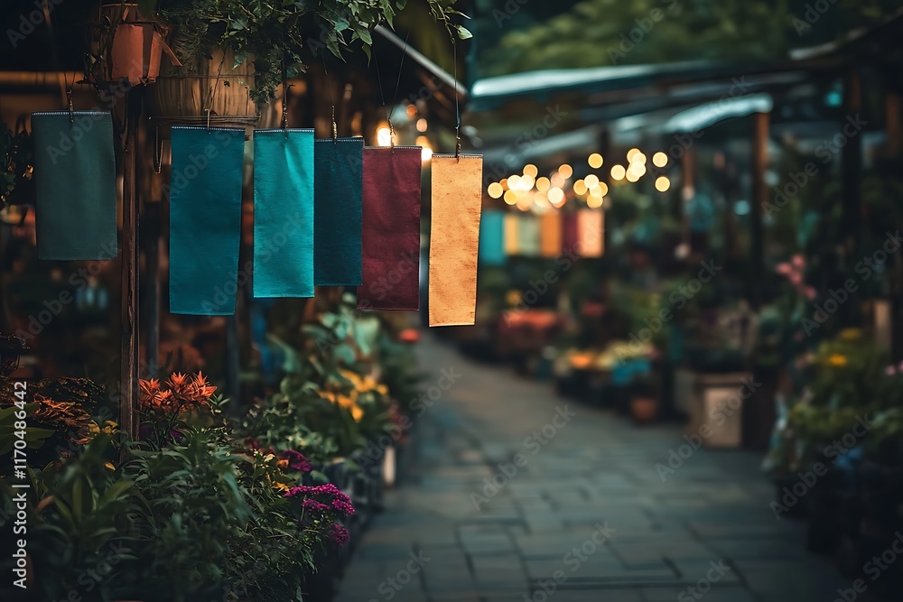 Fototapeta premium banner mockup open-air market