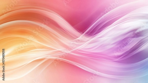 Wallpaper Mural Abstract Pastel Waves Flowing Softly Torontodigital.ca