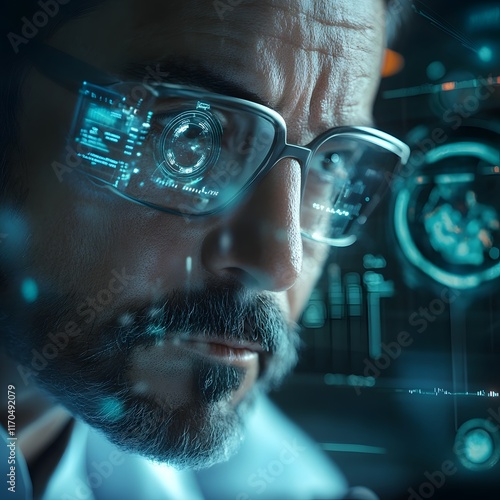 Wallpaper Mural Closeup view of doctor using advanced holographic screens and digital medical icons showcasing the future of innovative healthcare technology and hospital industry Torontodigital.ca