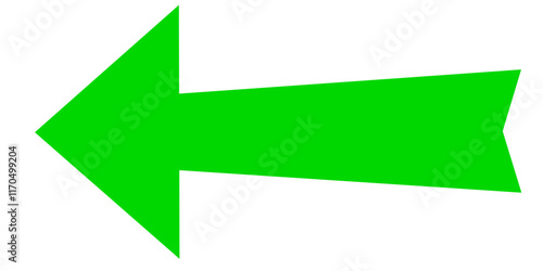 green arrow isolated on white