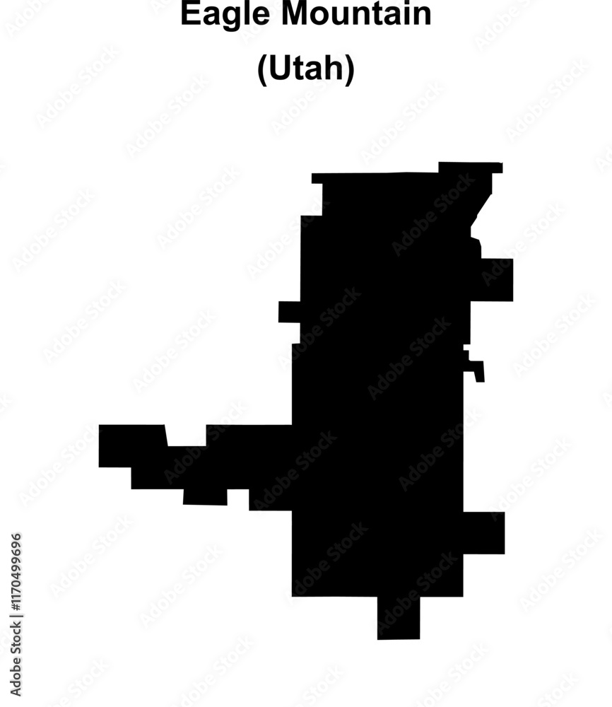 Eagle Mountain (Utah) blank outline map