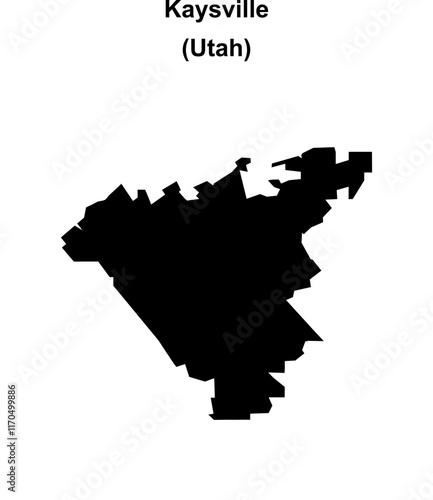 Kaysville (Utah) blank outline map photo