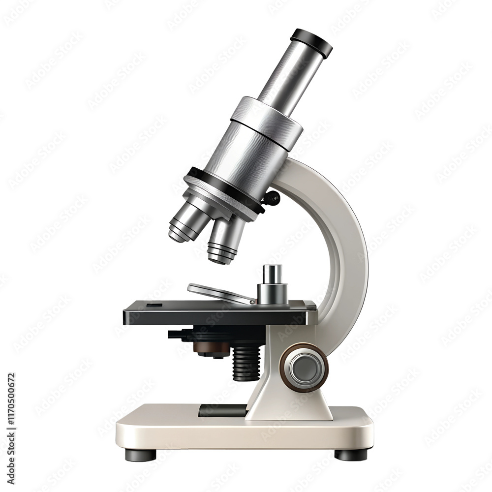 Microscope isolated on transparent background Microscope isolated on transparent background