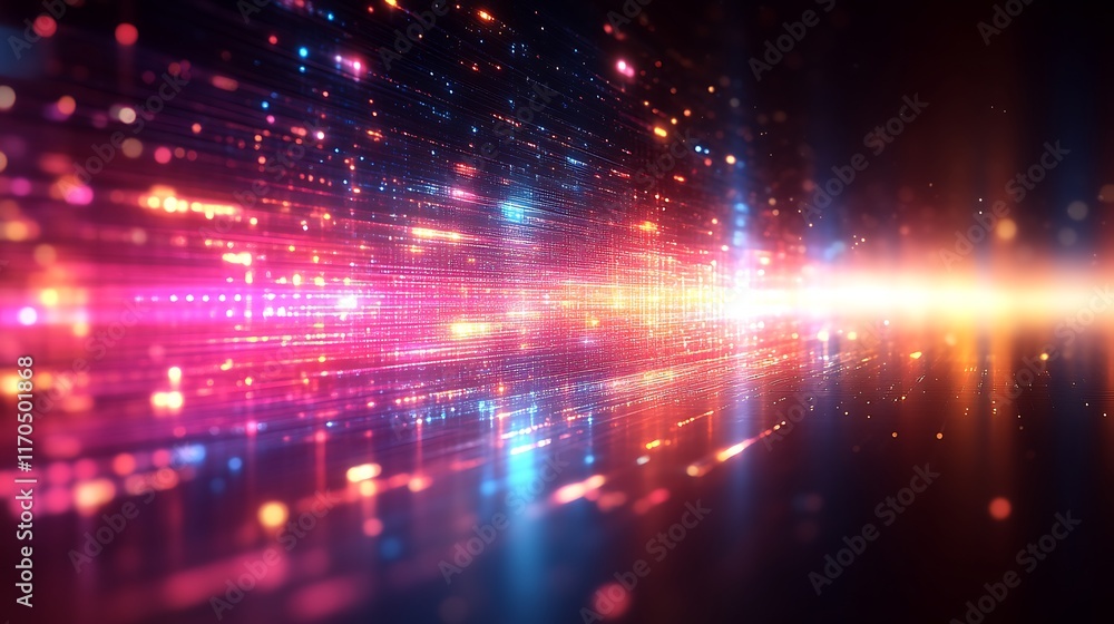 Abstract Digital Data Stream Visualization