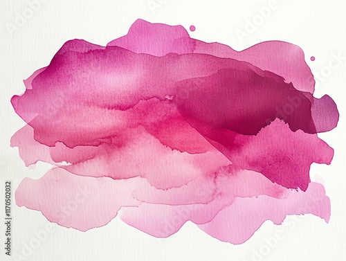 Abstract watercolor background in shades of pink and red. photo