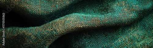 Wallpaper Mural Luxurious deep emerald burlap texture showcasing elegance and sophistication in fabric design Torontodigital.ca