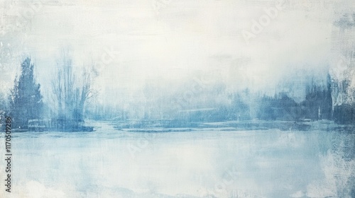 Frosty landscape featuring icy textures and serene winter hues in a cold grunge atmosphere