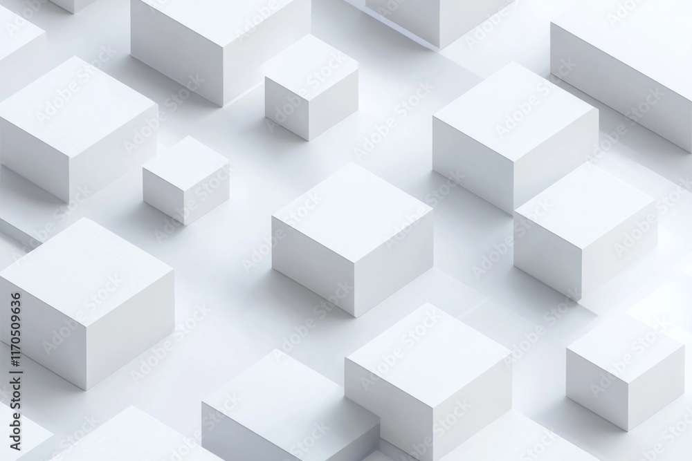 Minimalistic white background with square empty boxes Minimalistic white background with square empty boxes