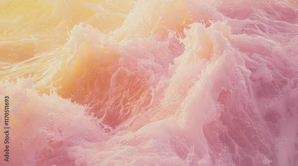Pink Ocean Wave Foam Texture Abstract Art Pink Ocean Wave Foam Texture Abstract Art