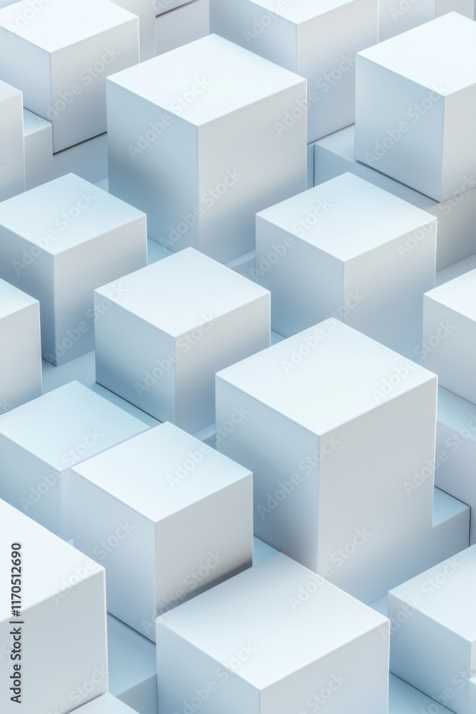Minimalistic white background with square empty boxes Minimalistic white background with square empty boxes