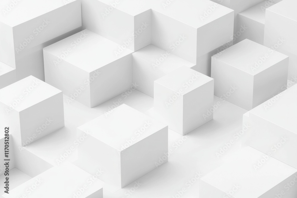 Minimalistic white background with square empty boxes Minimalistic white background with square empty boxes