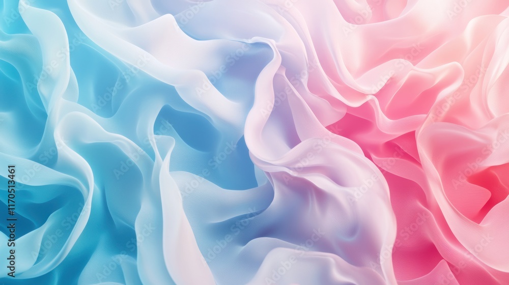 Obraz premium Abstract Pastel Fabric Draped in Soft Waves