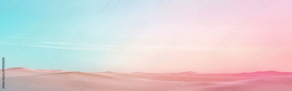 Fototapeta premium Soothing gradient background transitioning from soft blue to gentle pink tones in a tranquil landscape