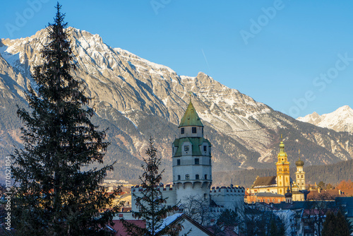 Hasegg Castle in Hall in Tirol Austria Alps photo